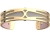 Браслет-бэнгл из латуни с гальваническим покрытием жёлтым золотом, 14мм