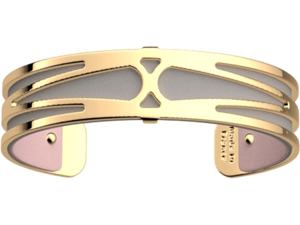 Браслет-бэнгл из латуни с гальваническим покрытием жёлтым золотом, 14мм