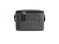 Сумка-холодильник BISMAR из полиэстера RPET, черный меланж Сумка-холодильник BISMAR из полиэстера RPET, черный меланж