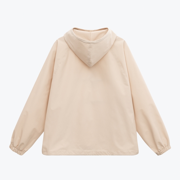 Ветровка (анорак) оверсайз унисекс RISSMAN, бежевая