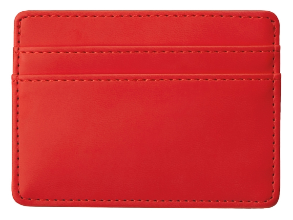 Картхолдер для двух карт и наличных денег с зажимом "Crave", красный