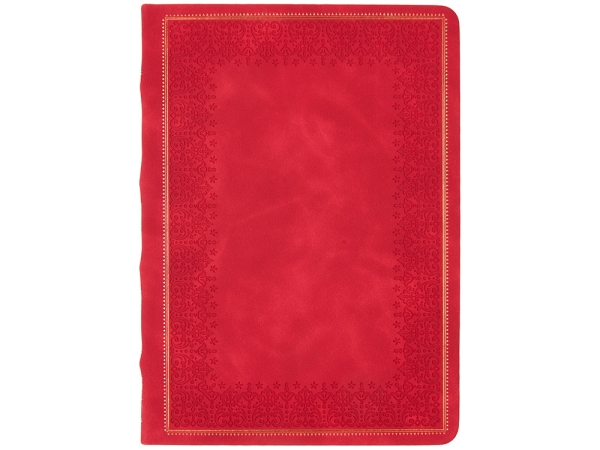 Ежедневник недатированный А5 "Royal", красный с бронзовым срезом