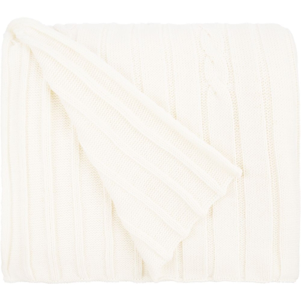 Плед Tressa, белый (молочный)