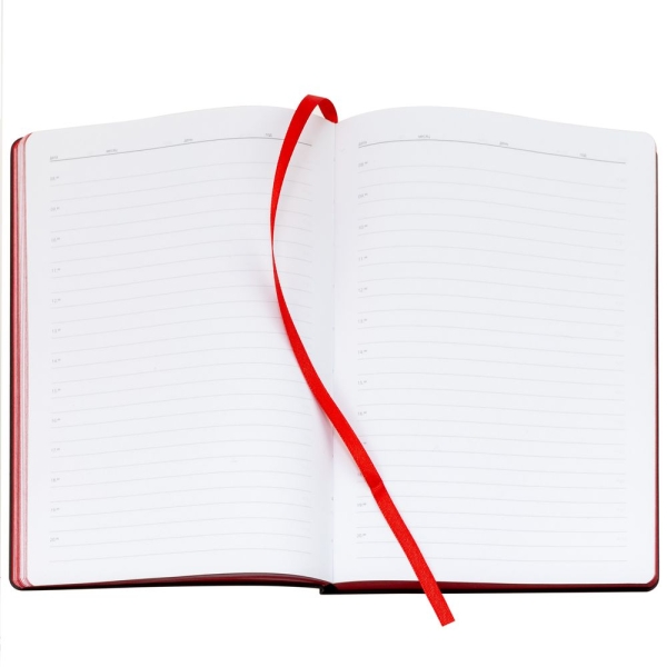 Ежедневник Bookmark, недатированный, черный с красным