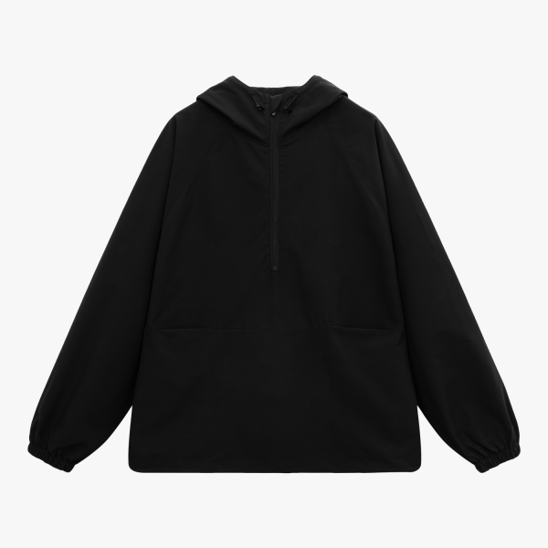 Ветровка (анорак) оверсайз унисекс RISSMAN, черная