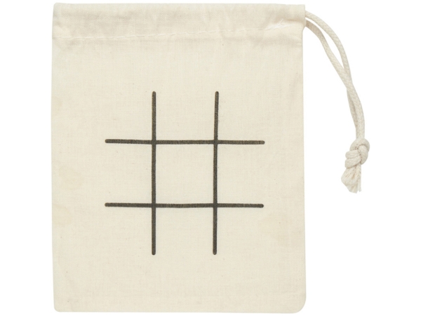 Деревянная игра в крестики-нолики в мешочке "Whorl" - Натуральный