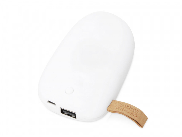 Внешний аккумулятор в форме камня «Stone», 5200 mAh, белый