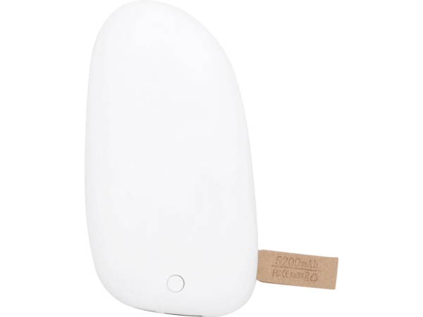 Внешний аккумулятор в форме камня «Stone», 5200 mAh, белый