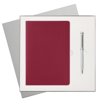 Подарочный набор Rain, бургунди (ежедневник, ручка) Подарочный набор Rain, бургунди (ежедневник, ручка)