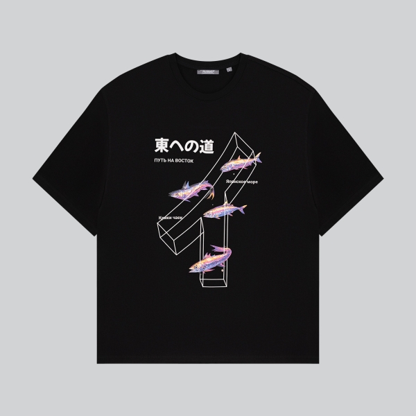 Футболка унисекс RUST, 240 гр., черная, размер XL