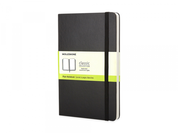 Записная книжка Moleskine Classic (нелинованный) в твердой обложке, Large (13х21см), черный