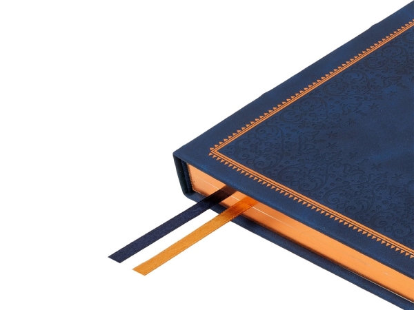 Ежедневник недатированный А4 "Royal", синий с бронзовым срезом