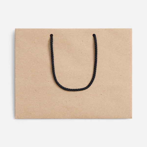 Пакет бумажный Stor, неокрашенный с черными ручками