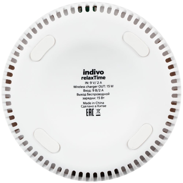 Bluetooth-колонка с беспроводной зарядкой relaxTime, белая