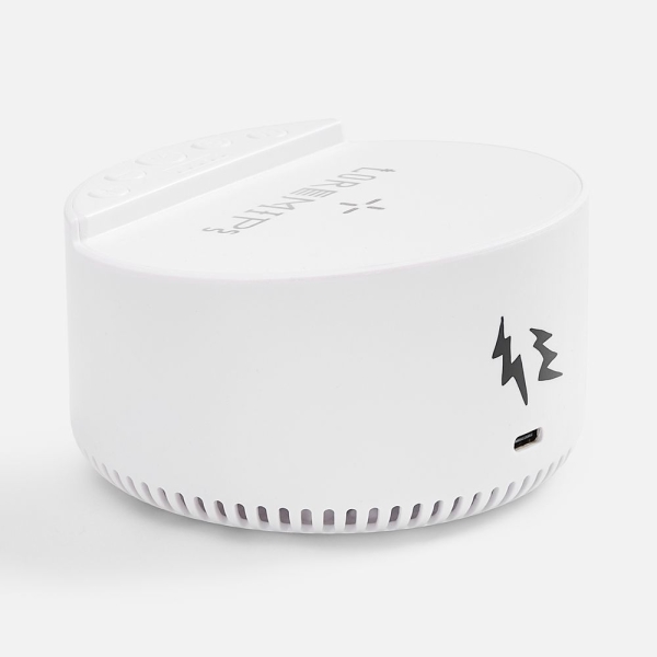 Bluetooth-колонка с беспроводной зарядкой relaxTime, белая