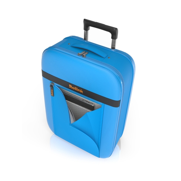 Чемодан складной Rollink Aura 55x40x20 см, 2 колеса, синий