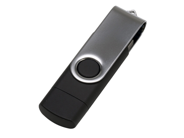 USB3.0/USB Type-C флешка на 32 Гб «Квебек C», черный