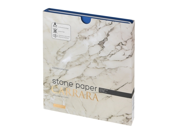Еженедельник с каменной бумагой А5+ "Carrara", синий