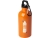 Одностенная бутылка для воды с карабином Oregon, изготовленная из нержавеющей стали, сертифицированной по стандарту RCS, объемом 400 мл - Оранжевый