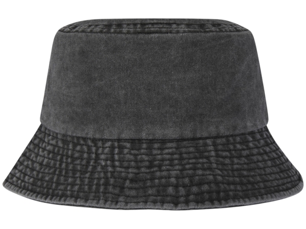 Панама "Mitica" стираная - Сплошной черный