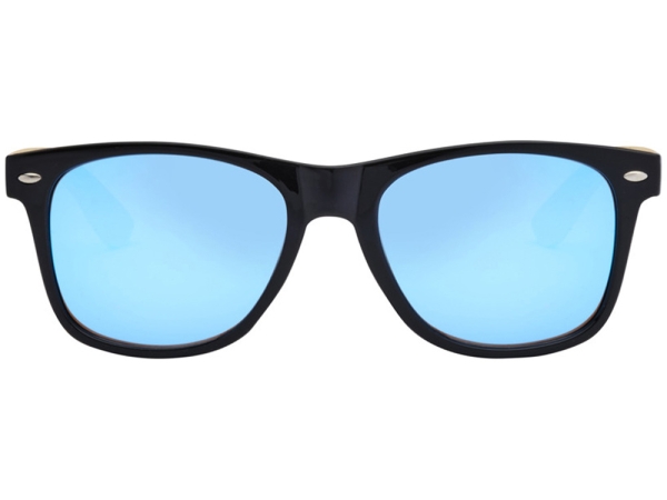 Солнцезащитные очки Hue с бамбуковыми дужками - Cиний / Натуральный