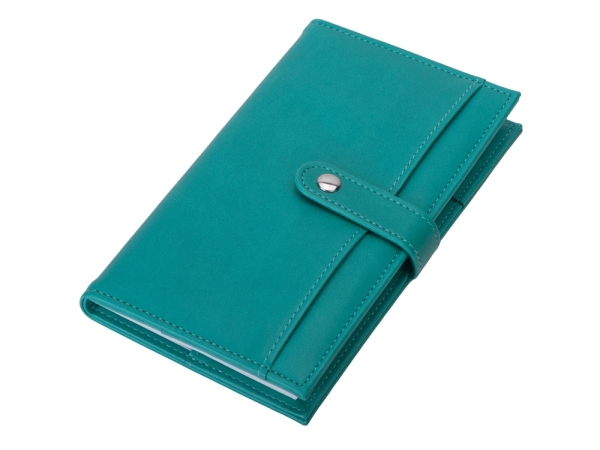 Блокнот-кошелек с сменным блоком А6 "Wall Street", 64 листа, бирюзовый