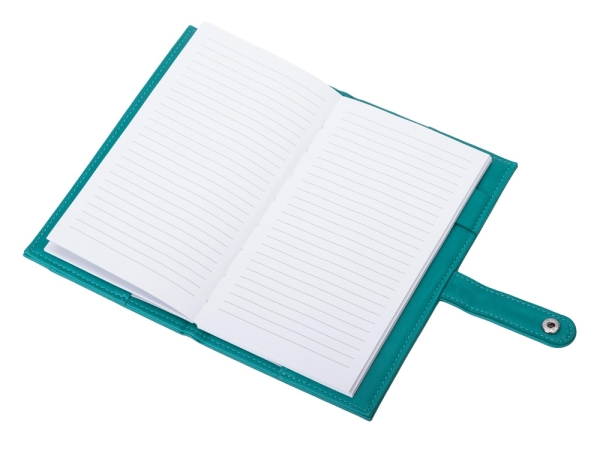 Блокнот-кошелек с сменным блоком А6 "Wall Street", 64 листа, бирюзовый