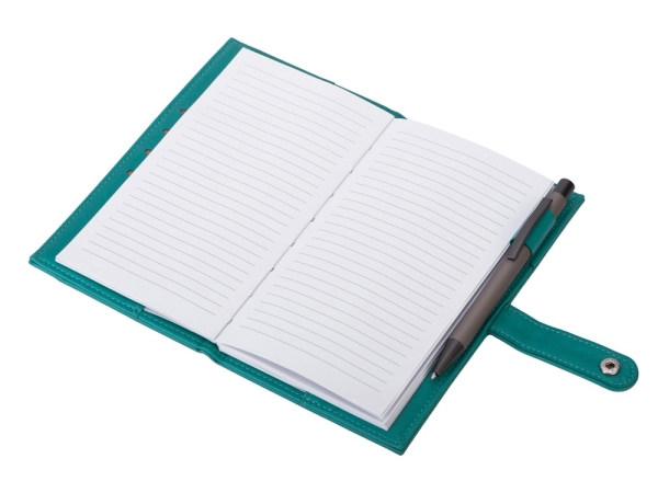 Блокнот-кошелек с сменным блоком А6 "Wall Street", 64 листа, бирюзовый