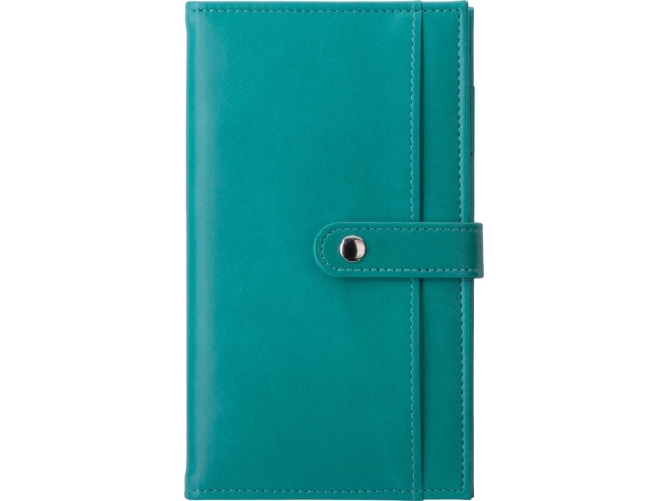 Блокнот-кошелек с сменным блоком А6 "Wall Street", 64 листа, бирюзовый