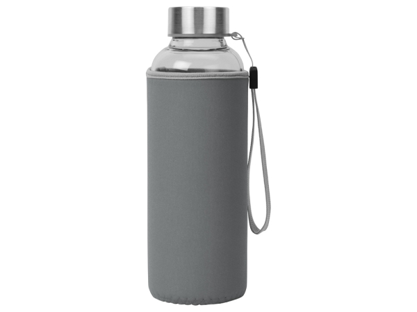 Бутылка для воды "Pure" c чехлом, 420 мл, серый