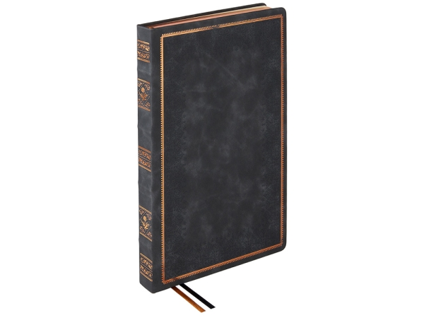 Ежедневник недатированный А4 "Royal", черный с бронзовым срезом