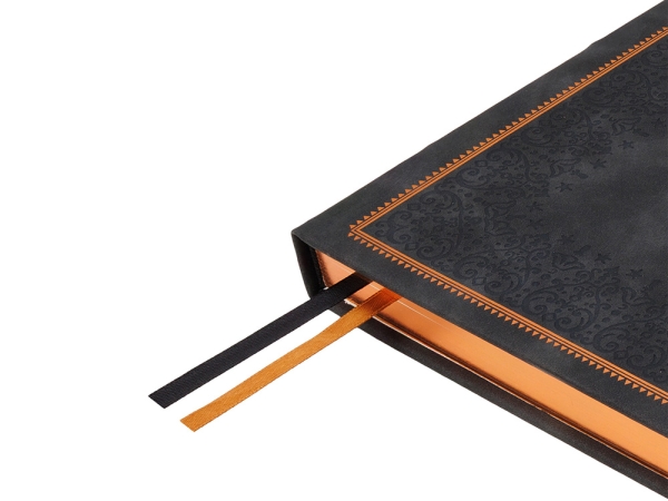 Ежедневник недатированный А4 "Royal", черный с бронзовым срезом