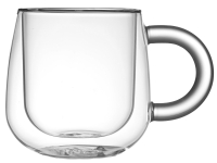 Кружка с двойными стенками с широкой ручкой "Fog", прозрачный Кружка с двойными стенками с широкой ручкой "Fog", прозрачный