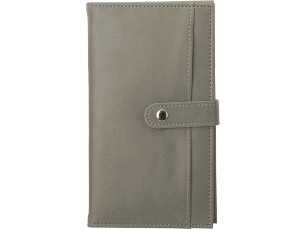 Блокнот-кошелек с сменным блоком А6 "Wall Street", 64 листа, темно-серый