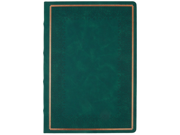 Ежедневник недатированный А4 "Royal", зеленый с бронзовым срезом