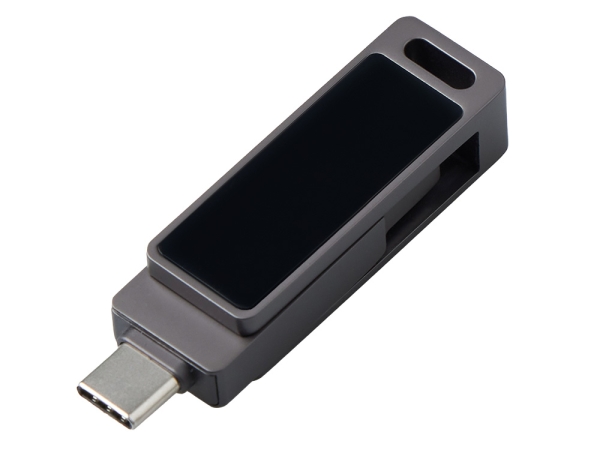 Флешка 32 ГБ USB Type-C и USB 3.0 с подсветкой лого «Спинлайт»