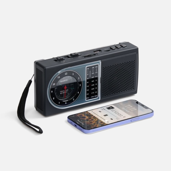 Bluetooth-колонка с радио Comradio, черная