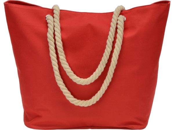 Сумка «Seaside» для шопинга и пляжа с широким дном, красный