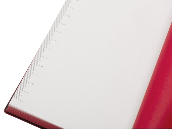 Бизнес-блокнот C1 софт-тач, гибкая обложка, 128 листов, красный