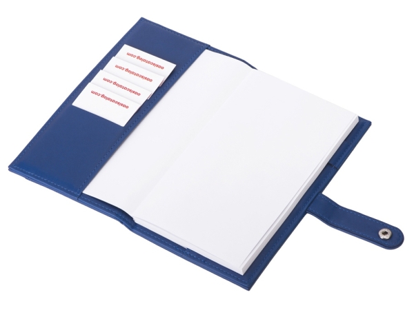 Блокнот-кошелек с сменным блоком А6 "Wall Street", 64 листа, синий