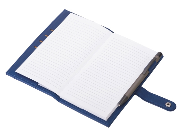 Блокнот-кошелек с сменным блоком А6 "Wall Street", 64 листа, синий