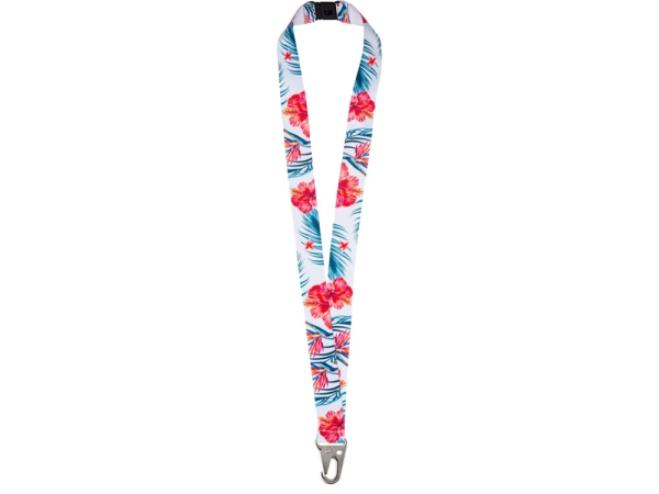 Ланъярд 2,5 см под сублимацию с большим карабином и замком обрыва