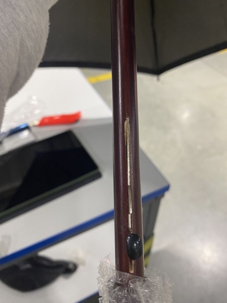 УЦЕНКА! Зонт-трость светоотражающий Reflect, черный