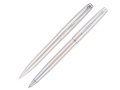 Набор Pierre Cardin коллекция «ПАРА (PEN&PEN)» : ручка шариковая + роллер. Корпус - латунь и хромоникилевое покрытие.Отделка и детали дизайна - сталь, хром. Цвет - серебристый. Упаковка Е.