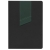 Ежедневник Bookmark, недатированный, черный с зеленым