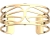 Браслет-бэнгл из латуни с гальваническим покрытием жёлтым золотом, 25мм