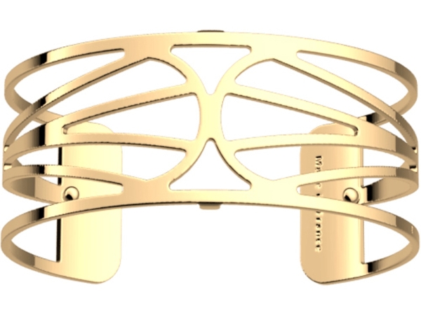 Браслет-бэнгл из латуни с гальваническим покрытием жёлтым золотом, 25мм