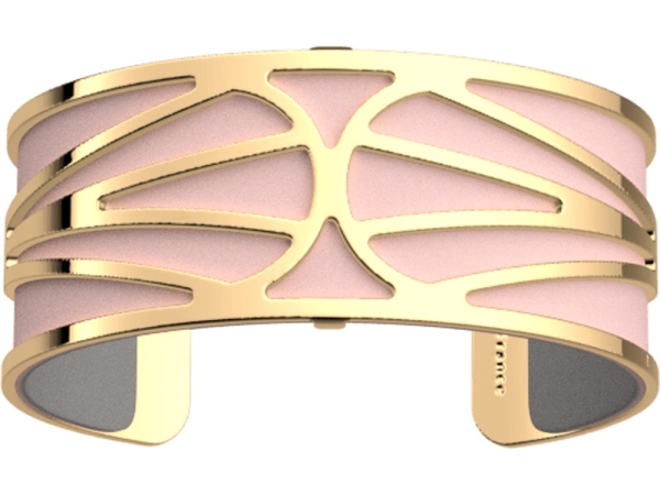 Браслет-бэнгл из латуни с гальваническим покрытием жёлтым золотом, 25мм