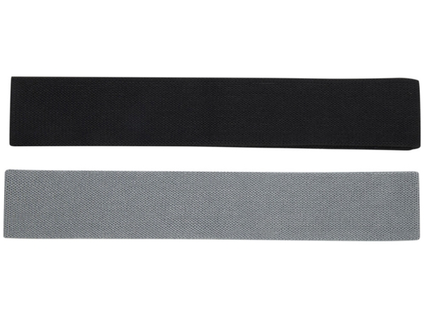 Набор из 2-х лент-эспандеров Grip - сплошной черный / Серый