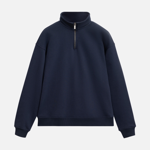 Толстовка на молнии унисекс FLOW, темно-синяя, размер XL/2XL